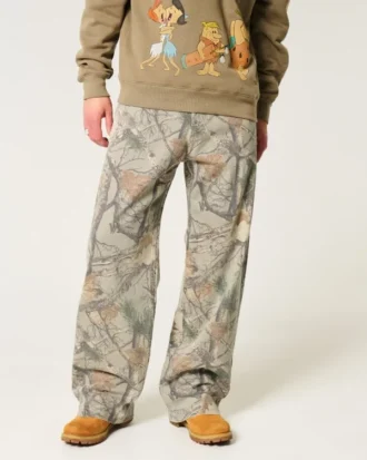 Vaqueros superholgados de camuflaje