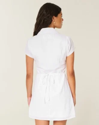 Vestido camisero de manga corta