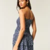 Vestido falda pantalón de punto sin tirantes