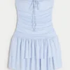 Vestido falda pantalón de punto sin tirantes