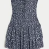 Vestido falda pantalón de punto sin tirantes
