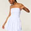 Vestido falda pantalón fruncido
