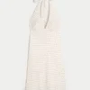 Vestido halter de crepé con espalda abierta