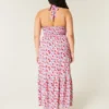 Vestido largo con cuello halter