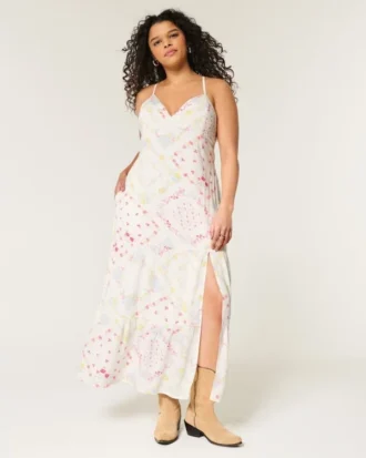 Vestido largo con espalda abierta