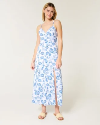 Vestido largo con espalda abierta
