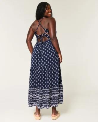 Vestido largo con espalda abierta