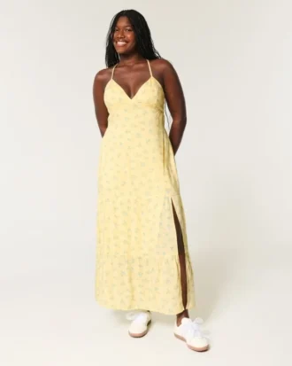 Vestido largo con espalda abierta